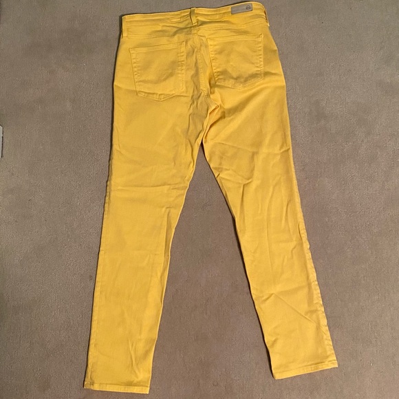 AG The Prima Ankle Cigarette Ankle Yellow Jeans - Picture 3 of 5